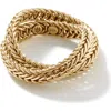 John Hardy Kami Chain Crossover Ring Gold 4.5mm In Gold