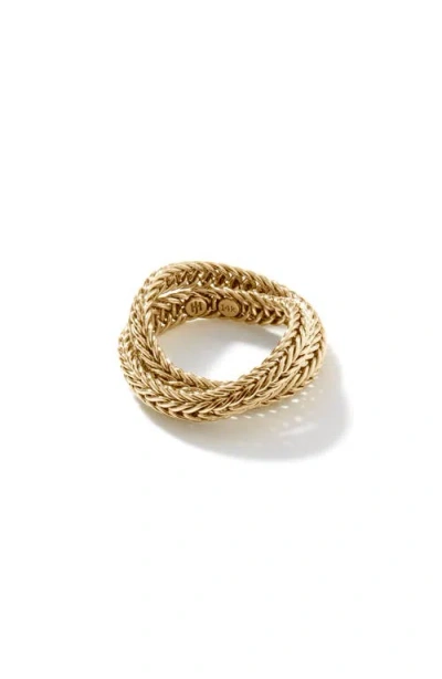 John Hardy Classic Chain Layered Ring In Silver