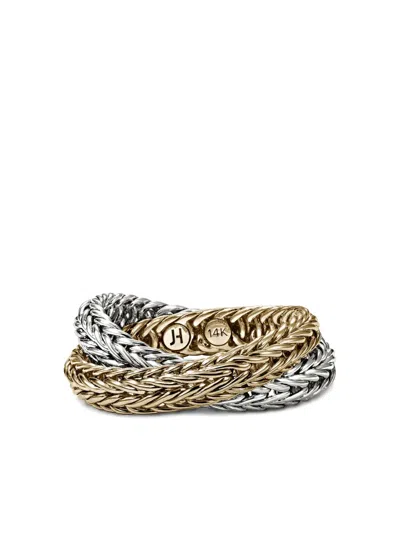 John Hardy Kami Chain Crossover Ring In Silver