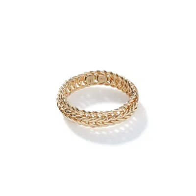 John Hardy Kami Chain Band Ring In Yellow Gold