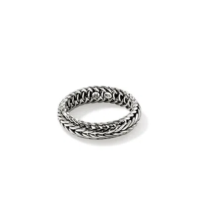 John Hardy Kami Chain Ring In Metallic