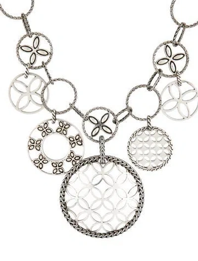 Pre-owned John Hardy Kawung Circle Charm Necklace, 23.5" In Multicolor