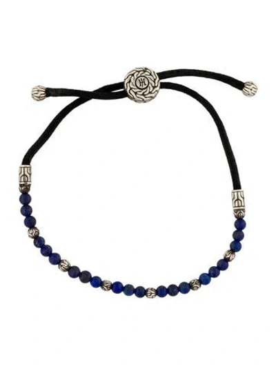Pre-owned John Hardy Lapis Lazuli Classic Chain Bead Bracelet, 8.25" In Multi