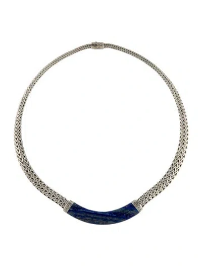 Pre-owned John Hardy Lapis Lazuli Collar Necklace, 16" In Multi