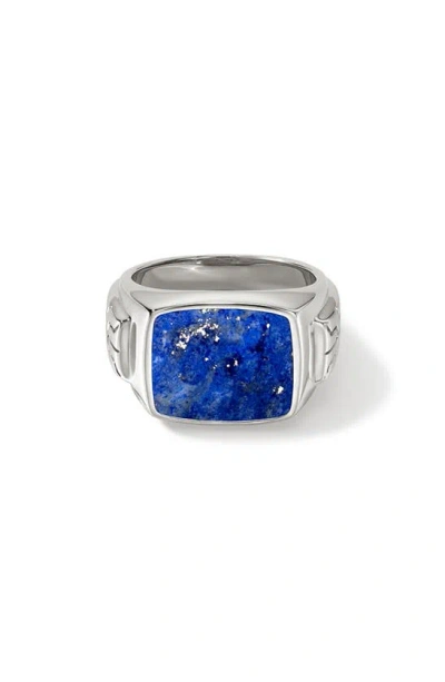 John Hardy Lapis Lazuli Signet Ring In Blue