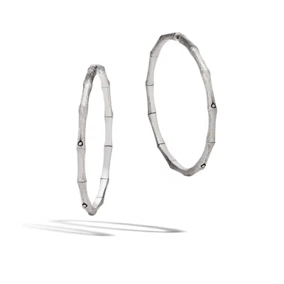 John Hardy Large Brushed Hoop Earrings In Multicolor