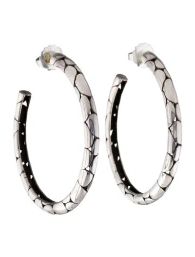 Pre-owned John Hardy Large Hoop Earrings In Multi