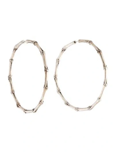 Pre-owned John Hardy Large Hoop Earrings In Multicolor
