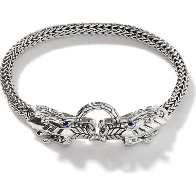 John Hardy Legends Naga Double Dragon Head Bracelet In Silver