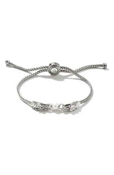 John Hardy Legends Naga Double Dragon Head Pearl Adjustable Bracelet In Orange