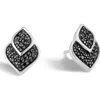 John Hardy Legends Silver Gemstone Naga Studs In Black