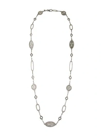 Pre-owned John Hardy Long Link Station Necklace, 36.5" In Multi