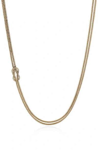 John Hardy Love Knot 14k Gold Necklace