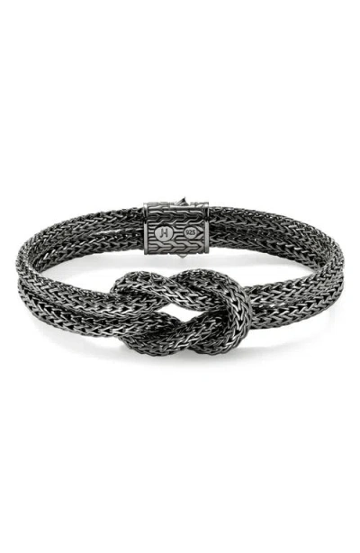 John Hardy Love Knot Bracelet, Dark Silver, 5mm