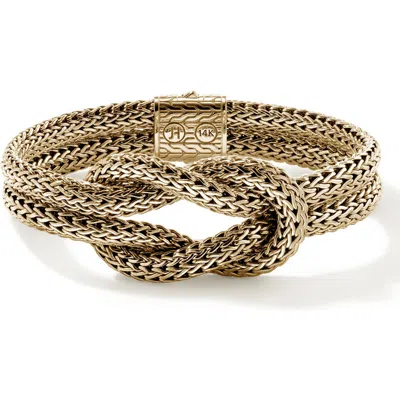John Hardy Love Knot Sterling Silver Bracelet In Gold