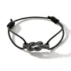 John Hardy Love Knot Blackened Sterling Silver Cord Bracelet In Cotton Cord