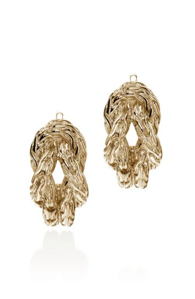 John Hardy 14k Yellow Gold Love Knot Woven J Hoop Earrings