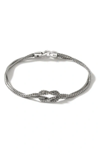John Hardy Love Knot Layered Rope Chain Bracelet In Silver