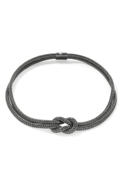 John Hardy Love Knot Necklace In Black