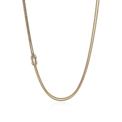 John Hardy Love Knot Necklace, Gold, 3.6mm