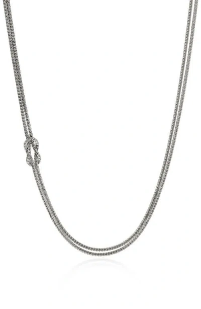 John Hardy Love Knot Necklace In Metallic