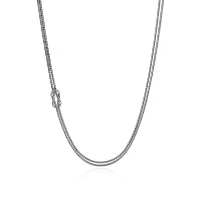 John Hardy Love Knot Necklace, Sterling Silver, 3.6mm