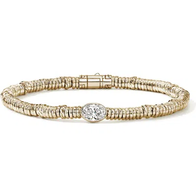 John Hardy Jh Lovestruck™ Heishi Bracelet, Gold, Diamond, 1.0tcw