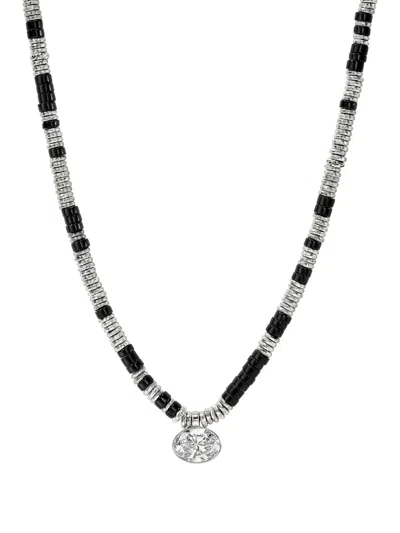 John Hardy Lovestruck™ Heishi Sterling Silver Diamond Pendant Necklace In Multi
