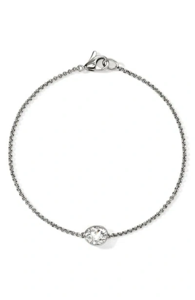 John Hardy Sterling Silver Lovestruck Lab Grown Diamond Bezel Chain Bracelet In Metallic