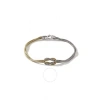 John Hardy 14kt Yellow Gold And Silver Manah 1.8mm Double-row Bracelet In Multi