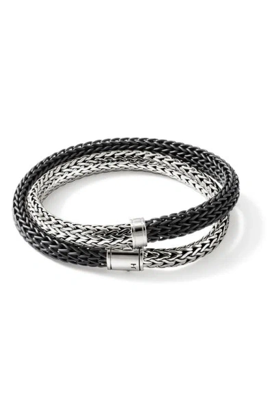 John Hardy Medium Chain Bracelet In Silver/black