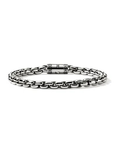 John Hardy Sterling Silver Chain Box Chain Bracelet In Gray