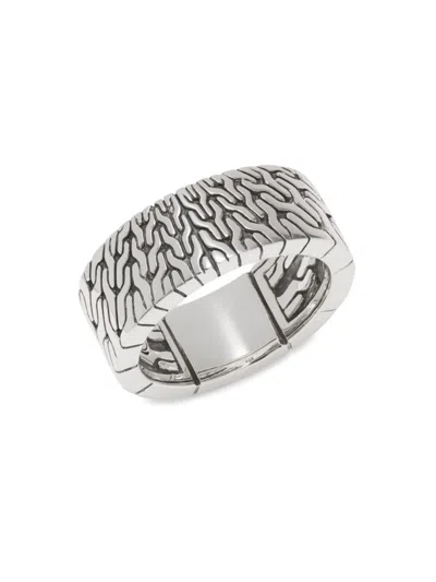 John Hardy Men's Carved Chain Sterling Silver Band Ring In Metallic