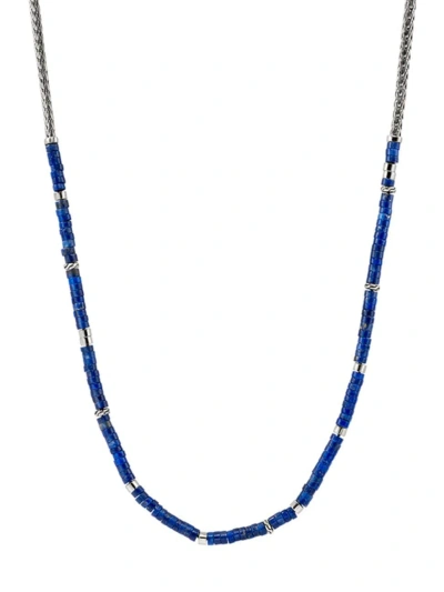 John Hardy Men's Heishi Lapis Lazuli & Sterling Silver Beaded Necklace In Silver Lapis