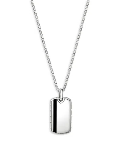 John Hardy Men's Men's Silver & Enamel Tag Pendant Necklace/22"