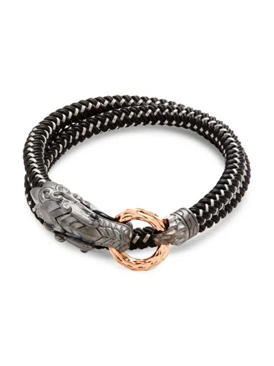 John Hardy Men's Naga Legends Sterling Silver & Blue Sapphire Wrap Bracelet