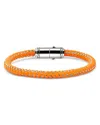 John Hardy Cord Bracelet In Orange/silver