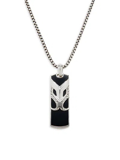 John Hardy Men's Sterling Silver & Black Onyx Pendant Necklace In Metallic