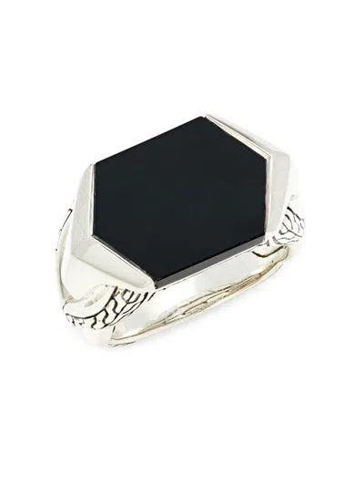 John Hardy Men's Sterling Silver & Black Onyx Signet Ring