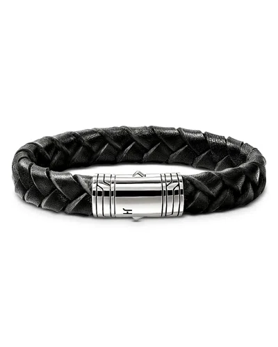 John Hardy Men's Sterling Silver & Braided Leather Bracelet In Green
