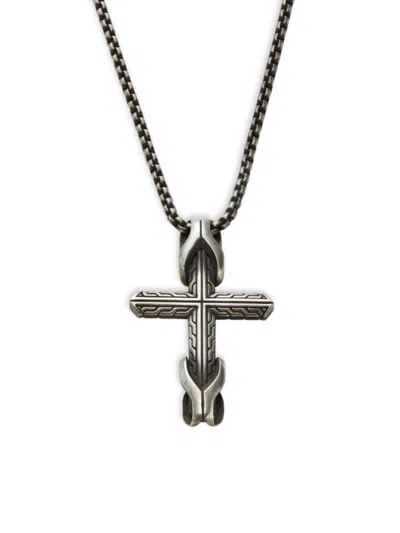 John Hardy Men's Sterling Silver Cross Pendant Necklace In Neutral