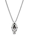 JOHN HARDY MEN'S STERLING SILVER NAGA BLUE SAPPHIRE SNAKE PENDANT NECKLACE, 22