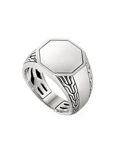 John Hardy Men's Sterling Silver Octagonal Signet Ring