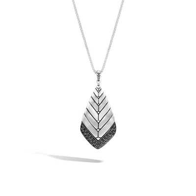 John Hardy Modern Chain Brushed Necklace With Black Sapphire