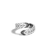 John Hardy Modern Chain Bypass Ring With Black Spinel