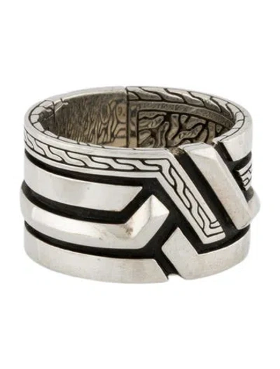 Pre-owned John Hardy Modern Chain Wide Band In Multi