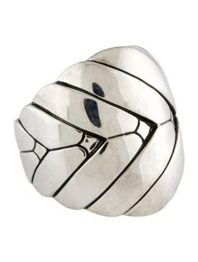 Pre-owned John Hardy Modern Chain Wide Ring In Multi