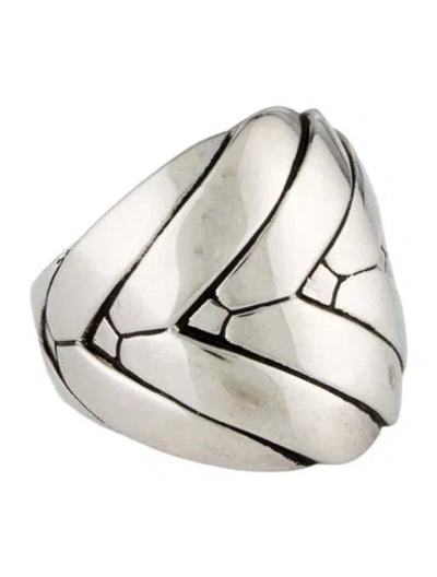Pre-owned John Hardy Modern Chain Wide Ring In Multi