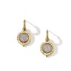 John Hardy Dot Moon Diamond Door Hammer Drop Earring In Gold & Diamond