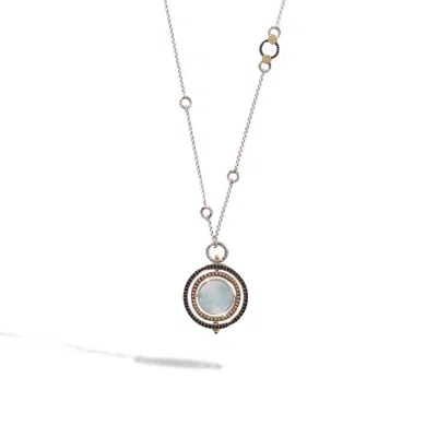John Hardy Moon Door Mother Of Pearl Long Necklace - Nzs301065mopx28-30 In Silver-tone